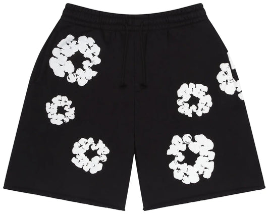 Denim Tears The Cotton Wreath Shorts 'Black' 'Black'